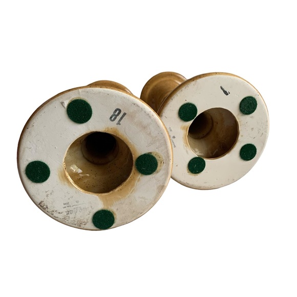 RARE VINTAGE PEDESTAL CLASSIC Royal Haeger Ceramic Pair Candlesticks - Picture 5 of 9